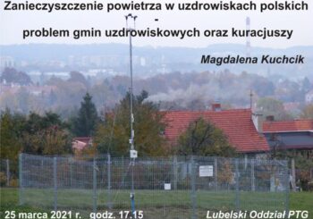 Wykład pt. Zanieczyszczenie powietrza w uzdrowiskach polskich
