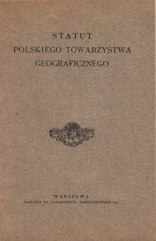 Statut Polskiego Towarzystwa Geograficznego z 1919 r.