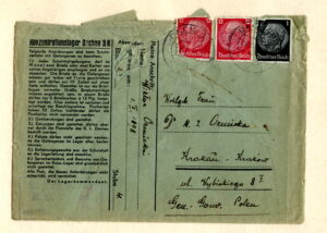 Wiktor Ormicki. Koperta z listem wysłana z obozu 16 lutego 1940. Archiwum rodzinne Ormickich.